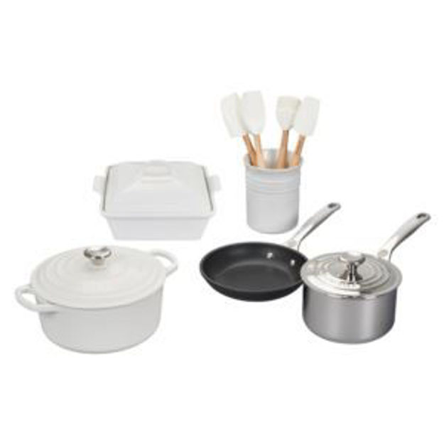 Picture of 12pc Mixed Material Kitchen & Cookware Set White