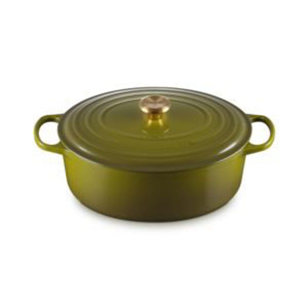 Picture of 8qt Signature Cast Iron Oval Dutch Oven Olive