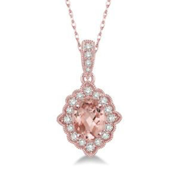 Picture of Morganite and Diamond Necklace