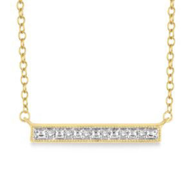 Picture of Diamond Bar Pendant Necklace