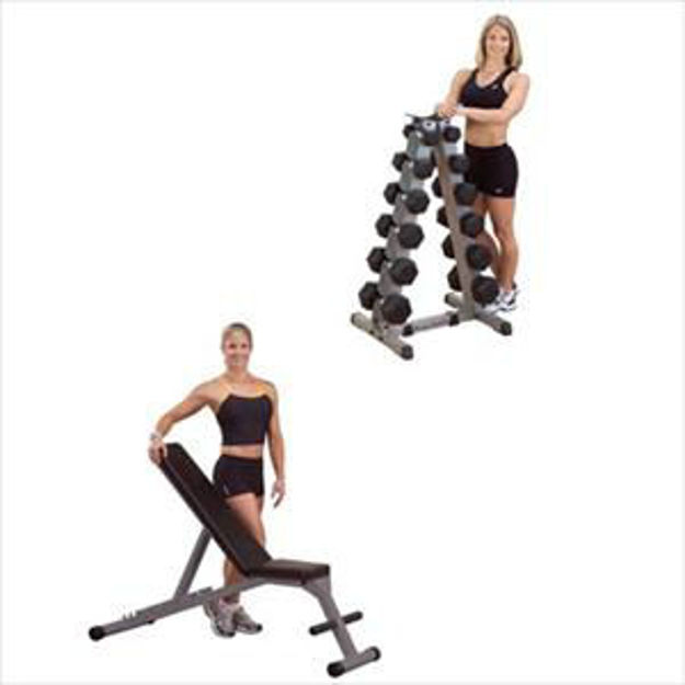 Picture of Dumbbells with Vertical Rack & Bench, 5-30 lb