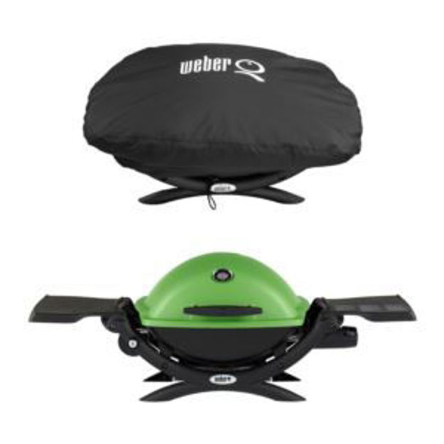 Picture of KIT Q1200 Portable LP Grill Green w/ Cover