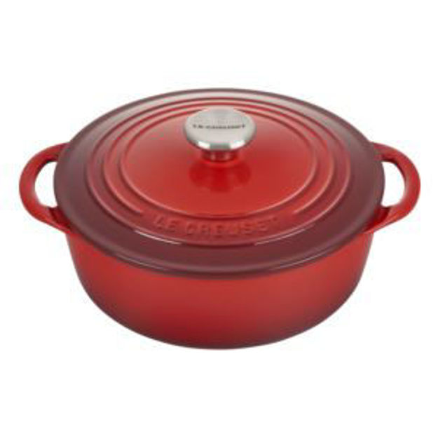 Picture of 2.75qt Shallow Round Cast Iron Oven Cerise