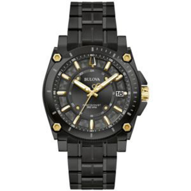 Picture of Men's Icon Precisionist Black Ion-Plated Stainless Steel Watch Black Dial