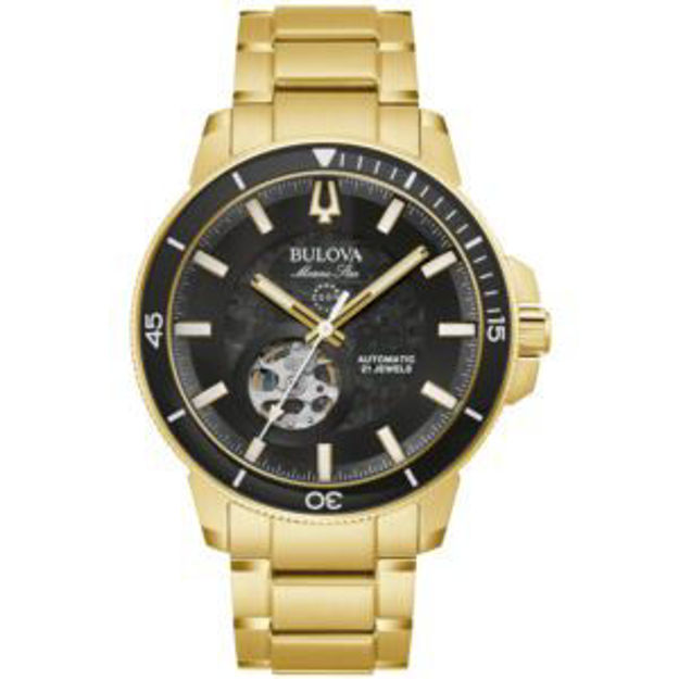 Picture of Men's Marine Star Series C Automatic Gold-Tone Stainless Steel Watch Black Dial