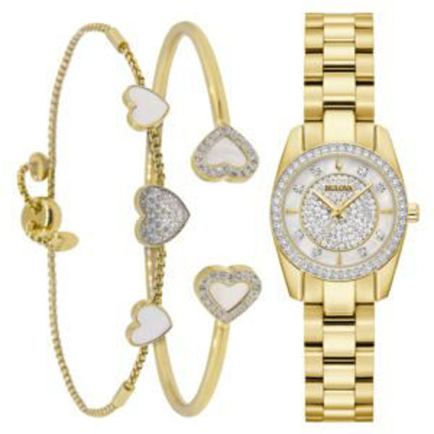 Picture of Ladies' Crystal Box Set w/ Gold-Tone Watch and 2 Bracelets