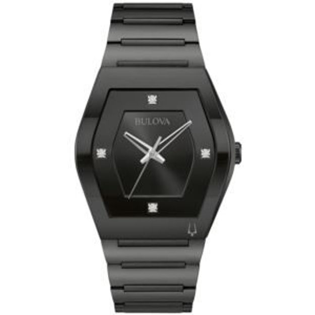 Picture of Men's Modern Gemini Black Stainless Steel Watch Black Dial