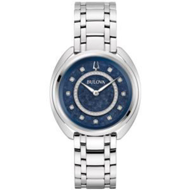 Picture of Ladies' Duality Silver-tone Stainless Steel Watch w/ Straps Blue Dial