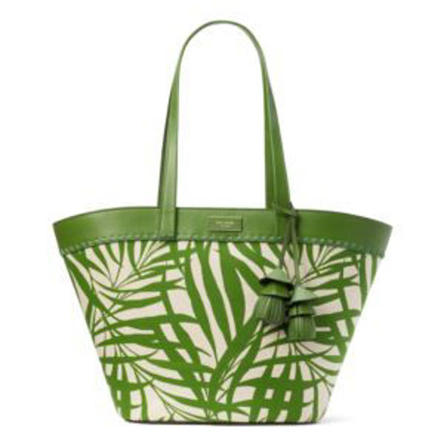 Picture of Palm Fronds Medium Tote - Green Multi