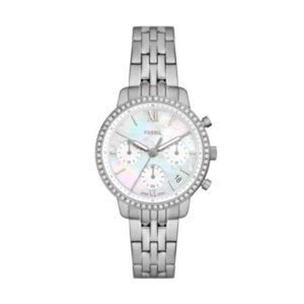 Picture of Ladies Neutra Chronograph Silver-Tone Stainless Steel Watch MOP Dial