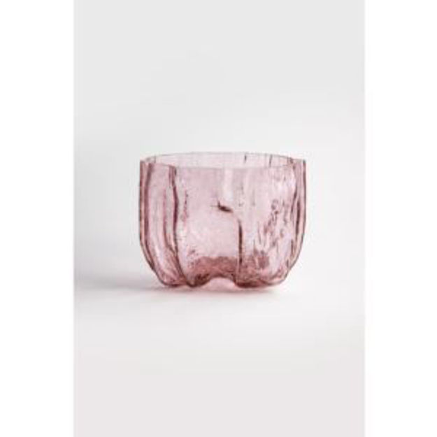 Picture of Crackly Low Vase Pink
