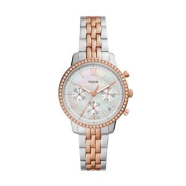 Picture of Ladies Neutra Chronograph 2-Tone Stainless Steel Watch MOP Dial