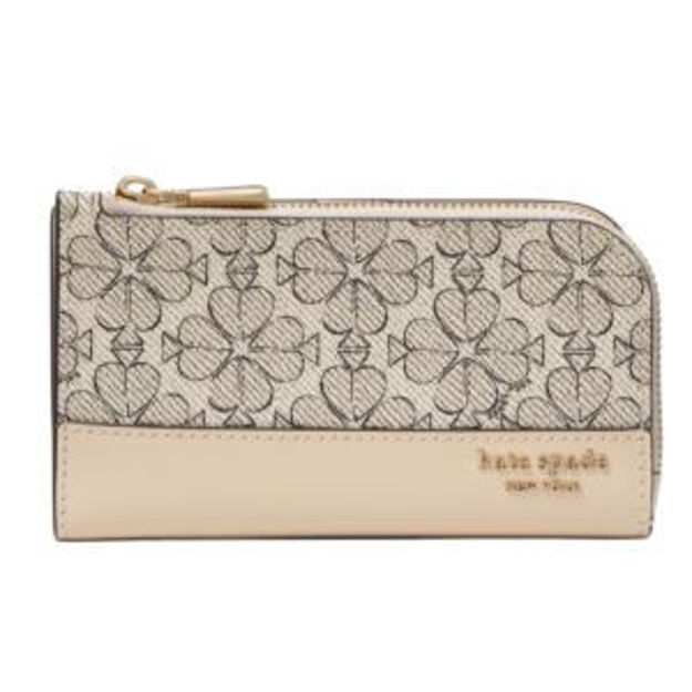 Picture of Devin Spade Flower Coated Canvas Small Slim Bifold Wallet - Neutral Multi