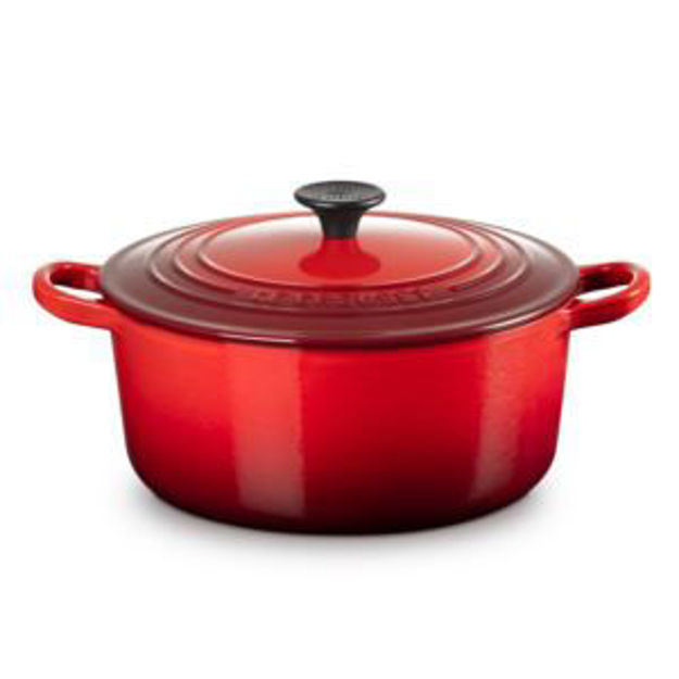 Picture of 3.5qt Traditional Cast Iron Round Dutch Oven Cerise
