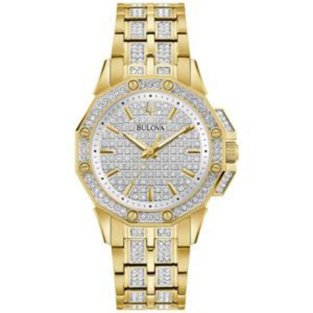 Picture of Ladies' Octava Crystal Gold-Tone Stainless Steel Watch Crystal Dial