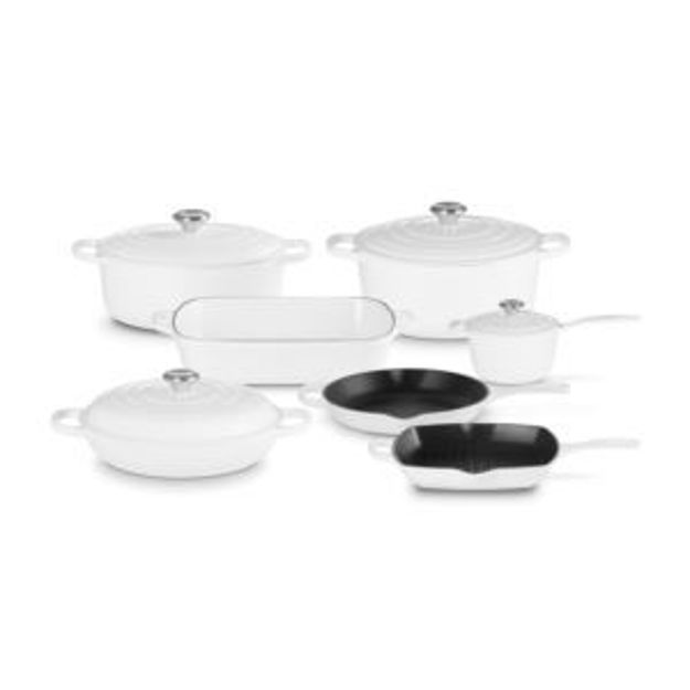 Picture of 11pc Signature Cast Iron Ultimate Cookware Set White