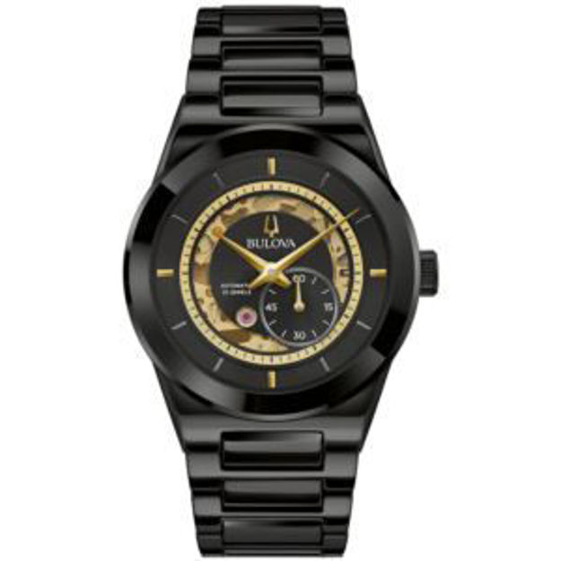 Picture of Mens Modern Millenia Automatic Black Ceramic Watch Black & Gold Dial