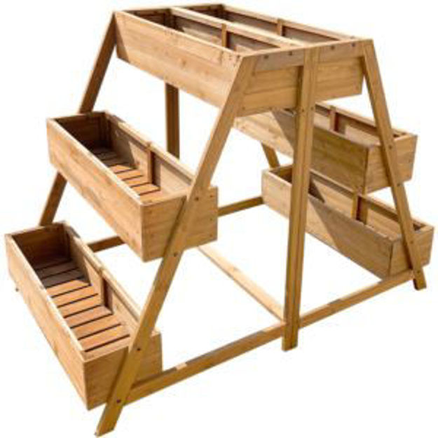 Picture of Outdoor Wood Tiered Planter