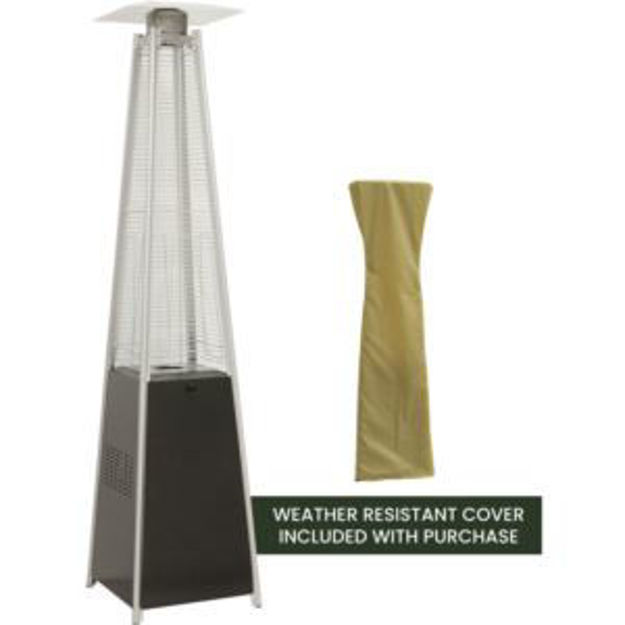Picture of 7-Ft. Tall 42,000 BTU Propane Pyramid Patio Heater with Waterproof Cover for Outdoor Entertaining in