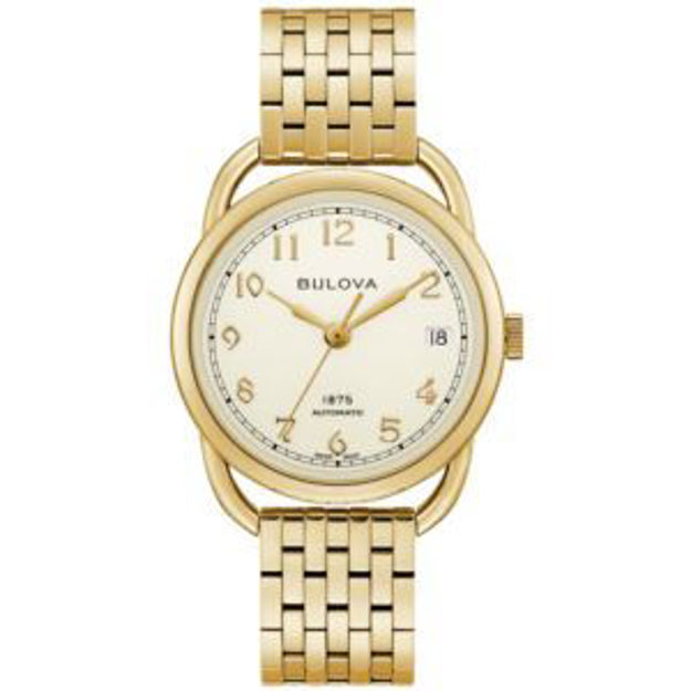 Picture of Ladies' Commodore Automatic Gold-Tone Stainless Steel Watch Champagne Dial