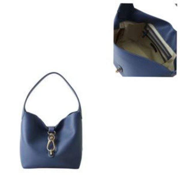 Picture of Lucca Leather Logo Lock Hobo