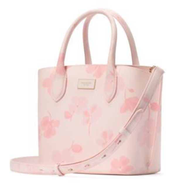 Picture of Suite Spring Pansies PVC Crossbody Tote - Blush Cloud Multi