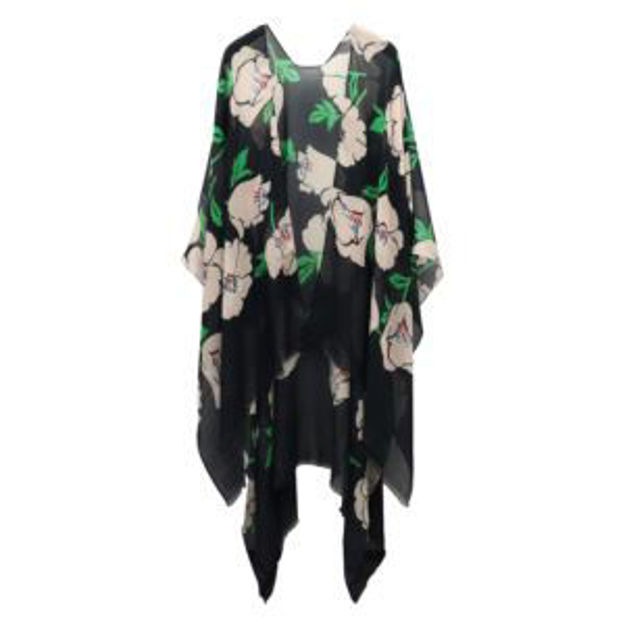 Picture of Springtime Bloom Ruana - Navy