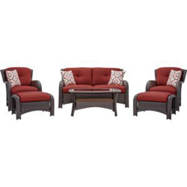 Picture of Strathmere 6-Piece Lounge Set In Crimson Red