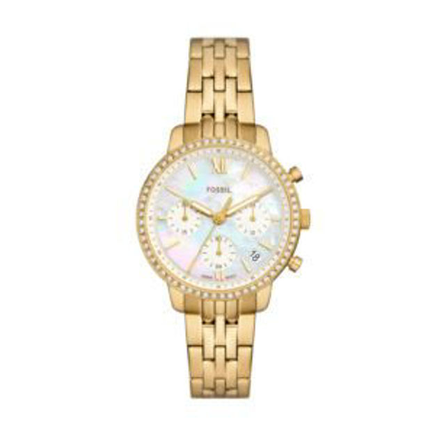 Picture of Ladies Neutra Chronograph Gold-Tone Stainless Steel Watch MOP Dial