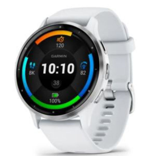 Picture of Venu 3 - Silver Stainless Steel Bezel with Whitestone Case and Silicone Band