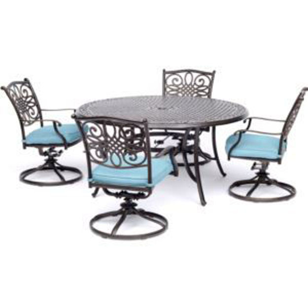 Picture of Traditions 5-Piece Dining Set with Four Swivel Rockers