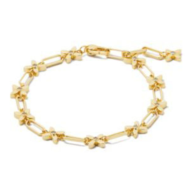 Picture of Heritage Bloom Line Bracelet - Clear/Gold
