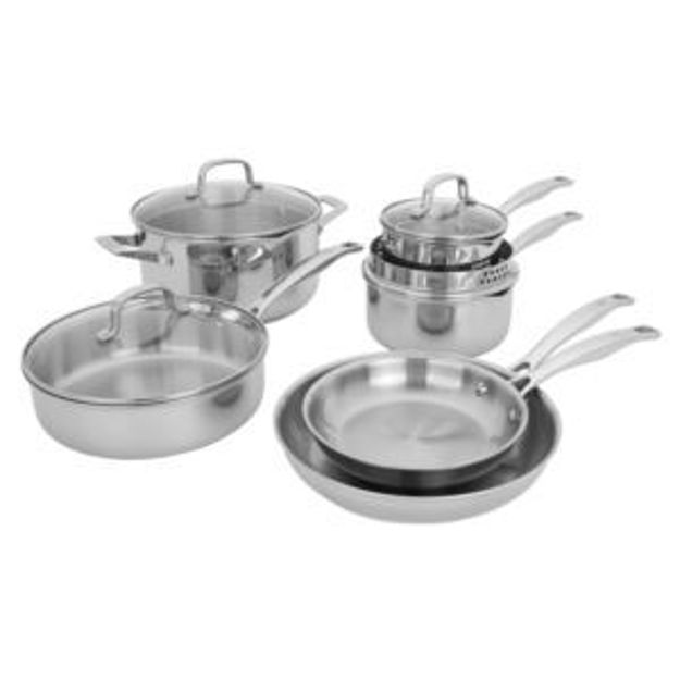 Picture of CLAD H3 10pc Stainless Steel Cookware Set