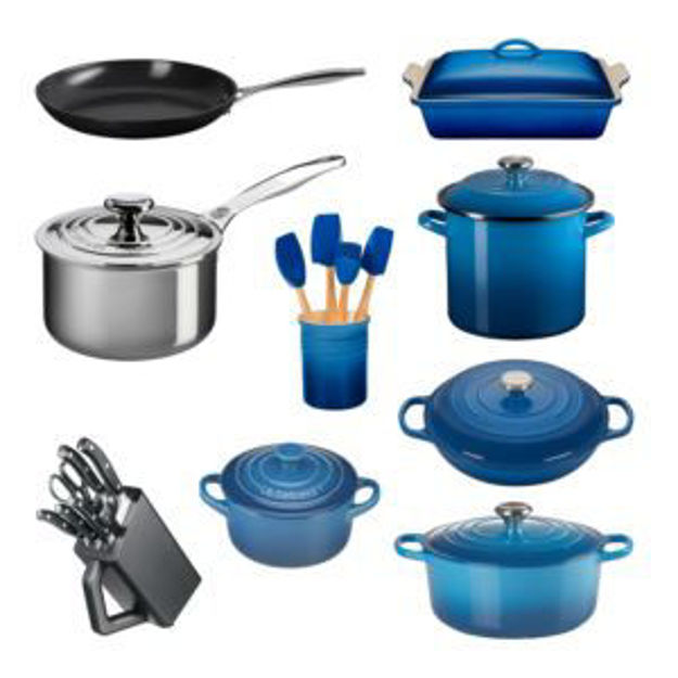 Picture of 20pc Mixed Material Kitchen Set Marseille w/ 6pc Knife Block Set