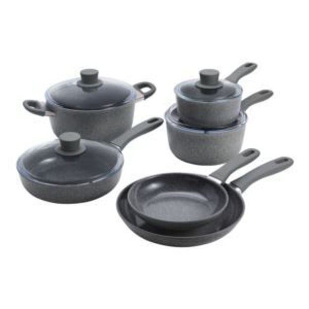 Picture of Parma Plus 10pc Aluminum Nonstick Ceramic Cookware Set Grey