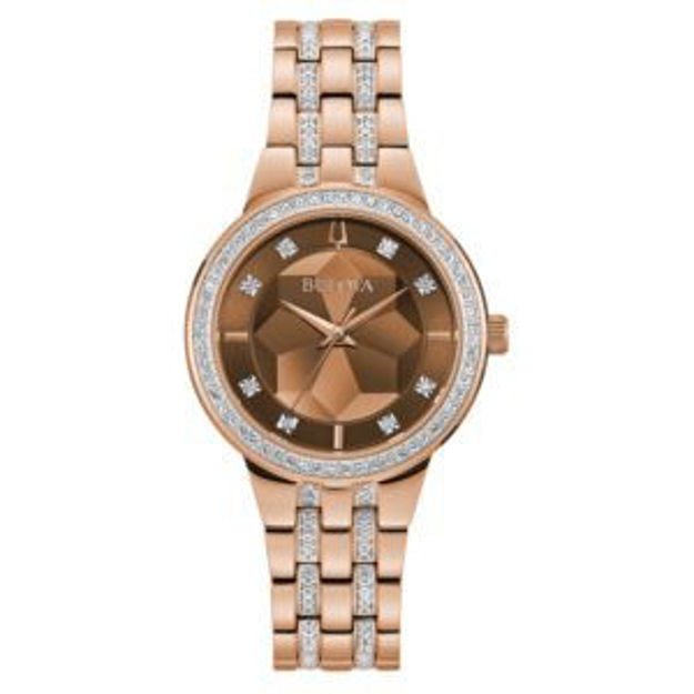 Picture of Ladies Phantom Rose Gold Swarovski Crystal Watch 3D Rose Gold Dial