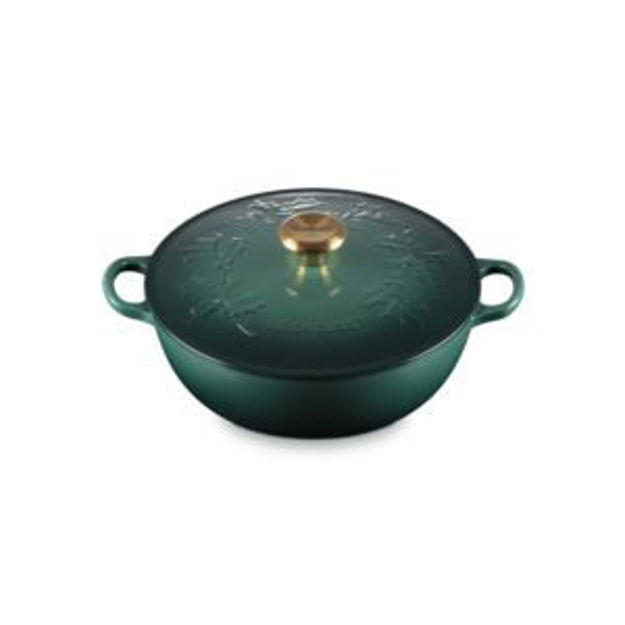 Picture of 4.5qt Holly Collection Cast Iron Traditional Chefs Oven w/ Gold Knob Artichaut