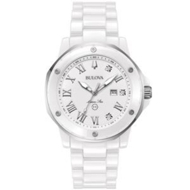Picture of Ladies Marc Anthony Marine Star White Ceramic Watch White Dial