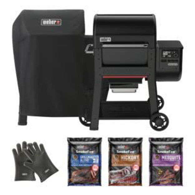 Picture of KIT Weber Searwood 600 w/ Cover, Gloves, & Pellets