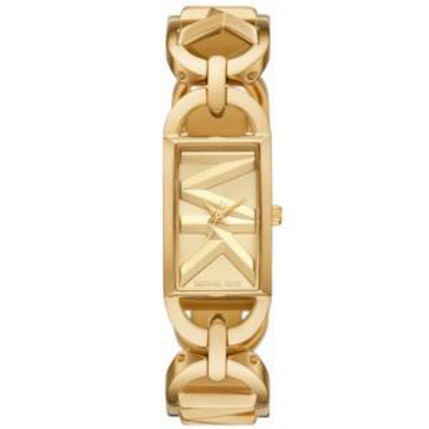 Picture of Ladies Mini Empire Gold-Tone Stainless Steel Watch Gold Logo Dial