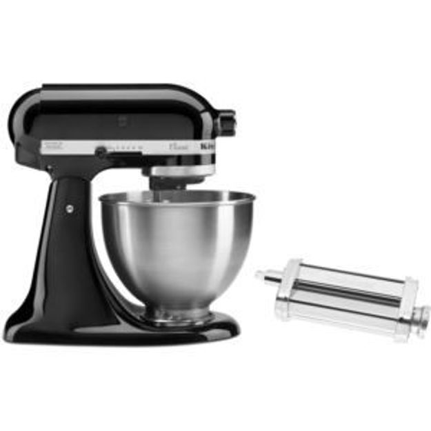 Picture of 10-Speed Tilt-Head Stand Mixer in Onyx Black with Pasta Sheet Roller Attachment