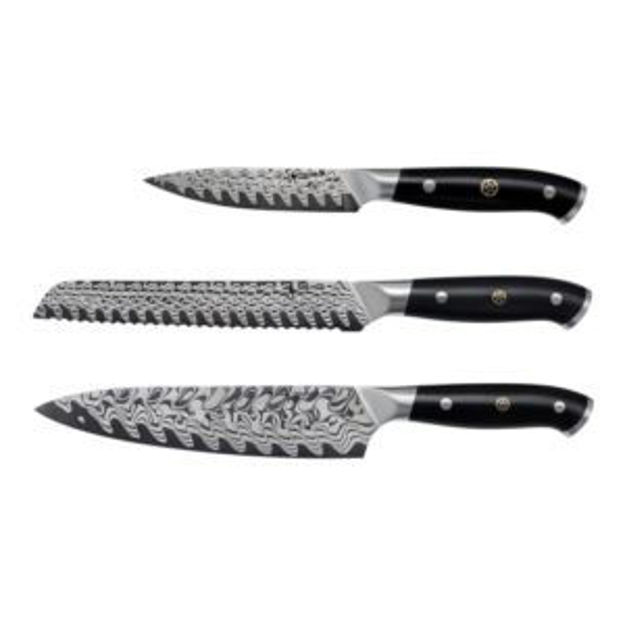 Picture of Compass Damascus 3pc Starter Knife Set