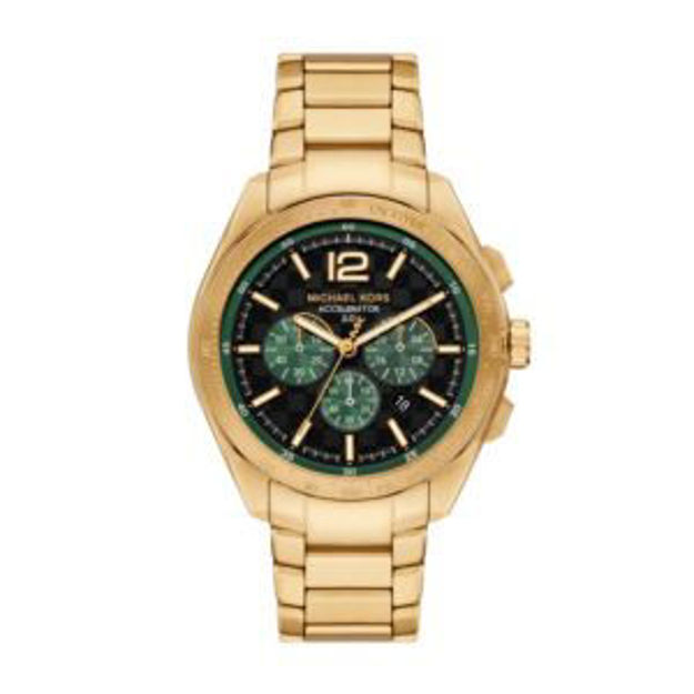 Picture of Mens Accelerator 2.0 Chronograph Gold-Tone Stainless Steel Watch Black Dial