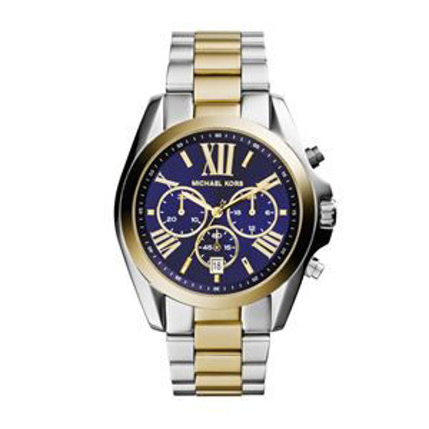 Picture of Ladies Bradshaw Chronograph Two-Tone Stainless Steel Watch Blue Dial