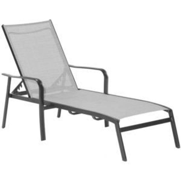 Picture of Foxhill All-Weather Commercial-Grade Aluminum Chaise Lounge Chair with Sunbrella Sling Fabric