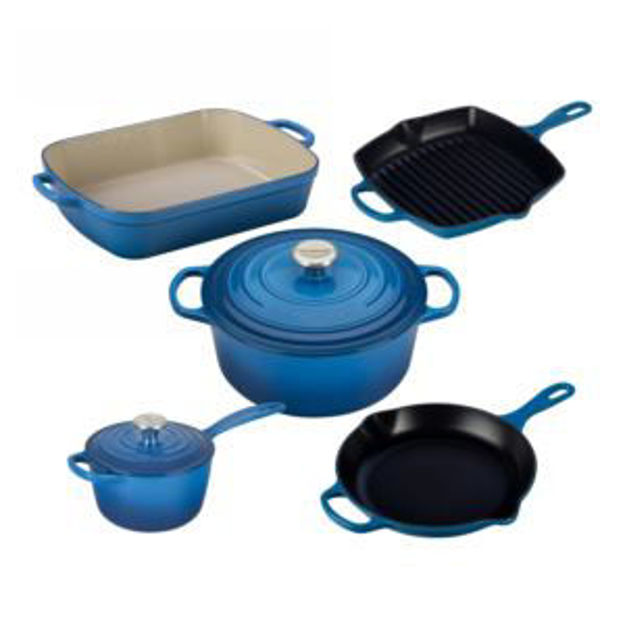 Picture of 7pc Signature Cast Iron Cookware Set Marseille