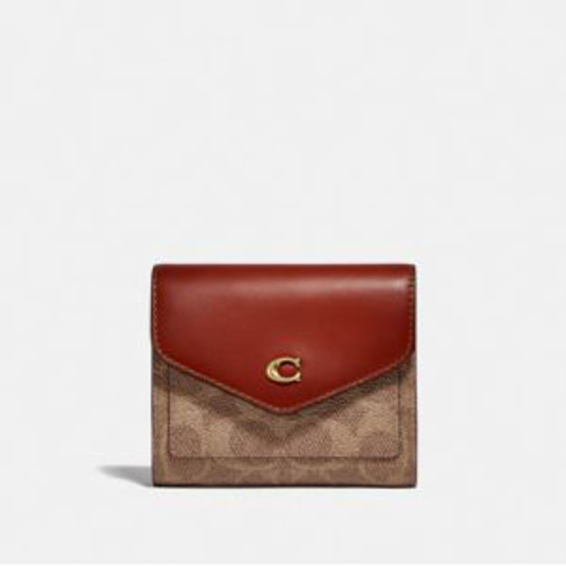 Picture of Wyn Small Wallet - Colorblock Signature Canvas