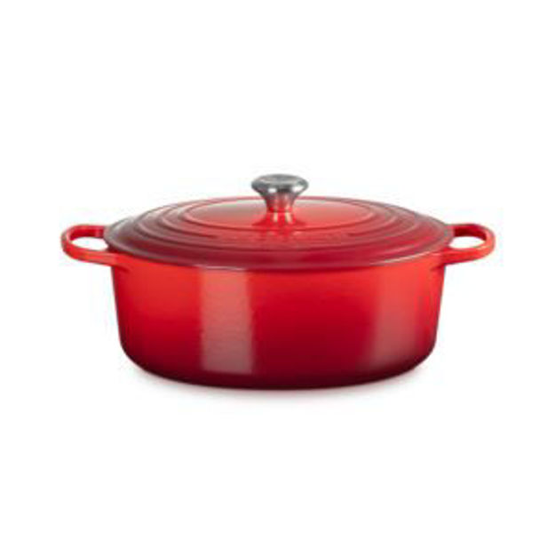 Picture of 8qt Signature Cast Iron Oval Dutch Oven Cerise