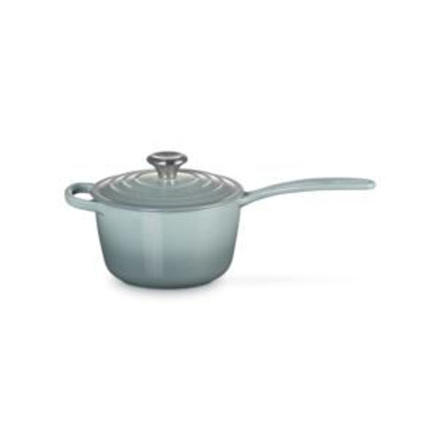 Picture of 1.75qt Signature Cast Iron Precision Pour Saucepan Sea Salt