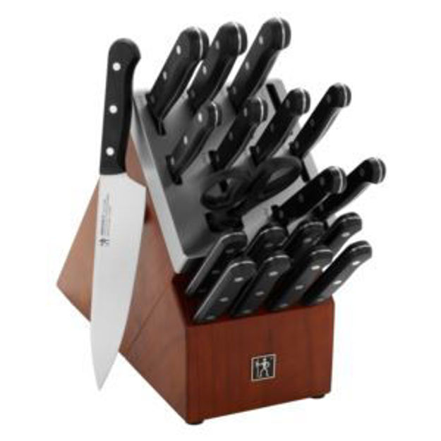 Picture of Solution 20pc Self-Sharpening Knife Block Set Brown